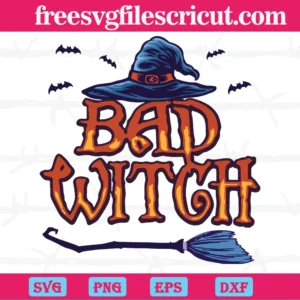 Halloween Bad Witch, Svg Png Dxf Eps Designs Download