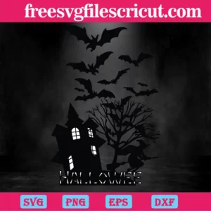 Halloween Bat Witch, Cutting File Svg Invert