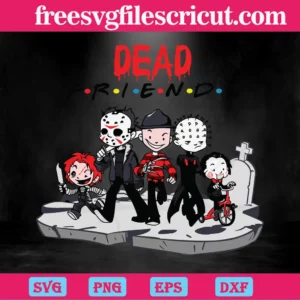 Halloween Horror Dead Friends, Premium Svg Files Invert