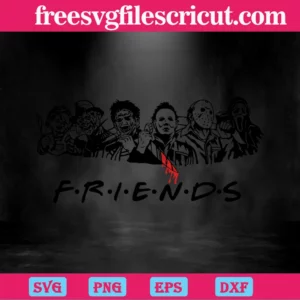 Halloween Horror Friends, Scalable Vector Graphics Invert