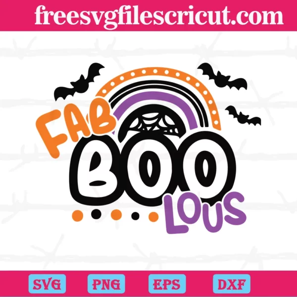 Halloween Rainbow Fab Boo Lous, Scalable Vector Graphics