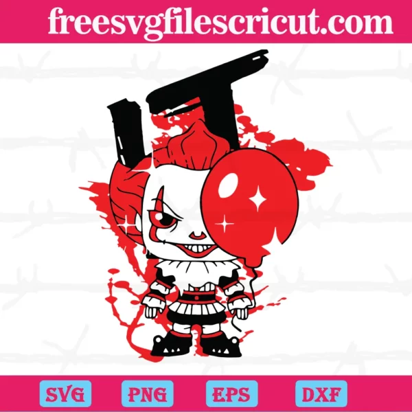 It Pennywise The Clown Halloween Horror Movies, Svg Cut Files