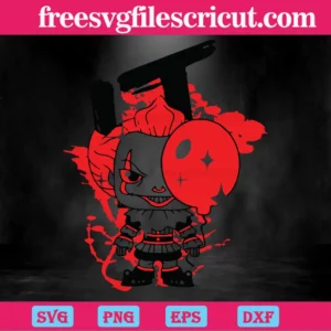 It Pennywise The Clown Halloween Horror Movies, Svg Cut Files Invert