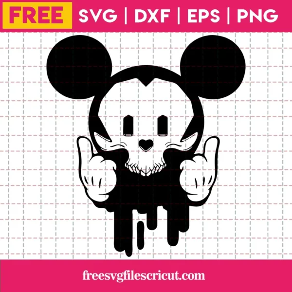 Mickey Mouse Skull, Free Svg Images For Commercial Use