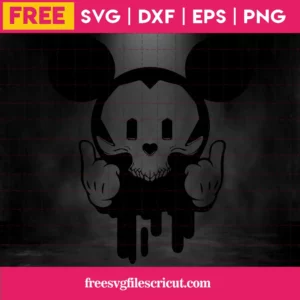 Mickey Mouse Skull, Free Svg Images For Commercial Use Invert