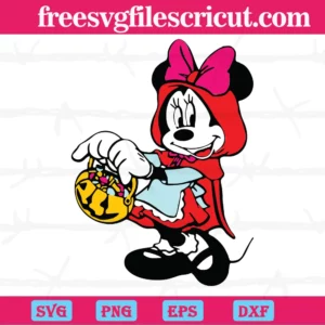 Minnie Mouse Halloween, Svg Png Dxf Eps Digital Files