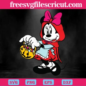 Minnie Mouse Halloween, Svg Png Dxf Eps Digital Files Invert
