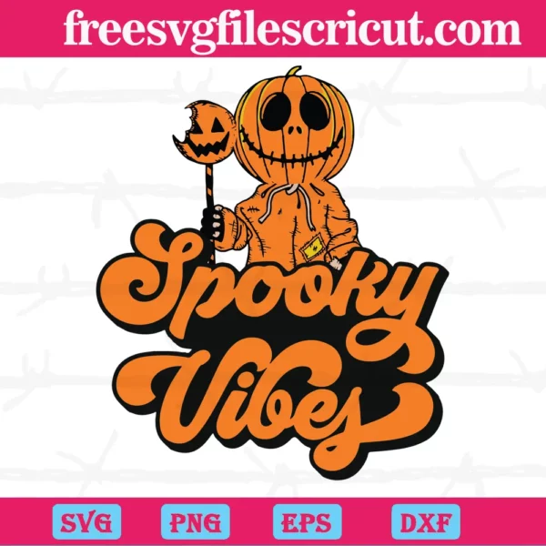 Pumpkin Halloween Spooky Vibes, Svg Clipart