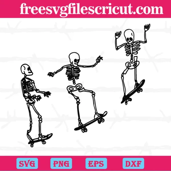 Skateboard Skeletons Halloween, The Best Digital Svg Designs For Cricut