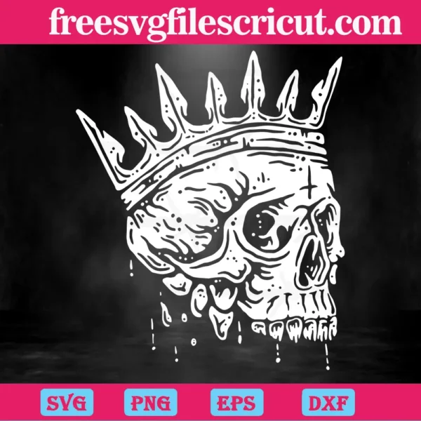 Skull King Halloween, Svg Files For Crafting And Diy Projects
