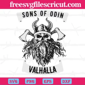 Sons Of Odin Valhalla Halloween, Cutting File Svg