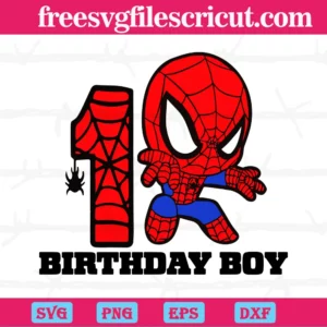 1St Birthday Marvel Spiderman, Svg Files