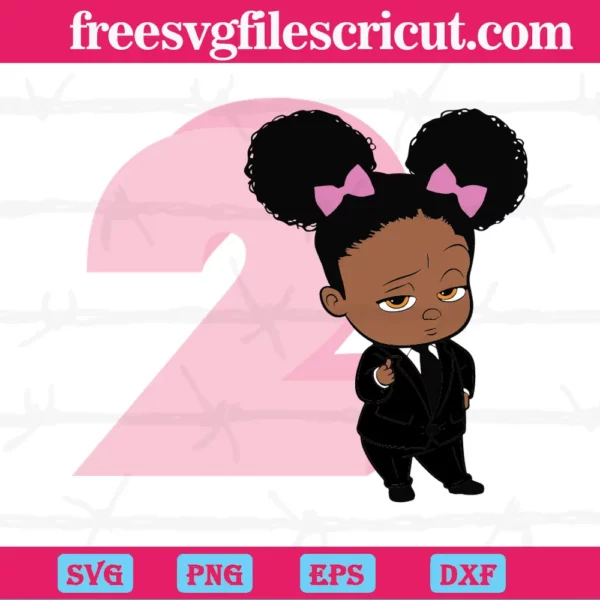 2Nd Birthday Boss Baby Girl, Svg Png Dxf Eps Digital Download
