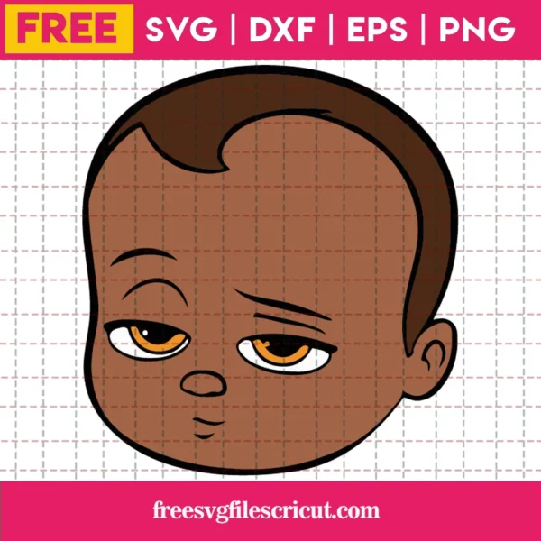 Afro Boss Baby Head, Free Svg Images For Commercial Use