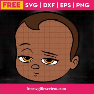 Afro Boss Baby Head, Free Svg Images For Commercial Use Invert