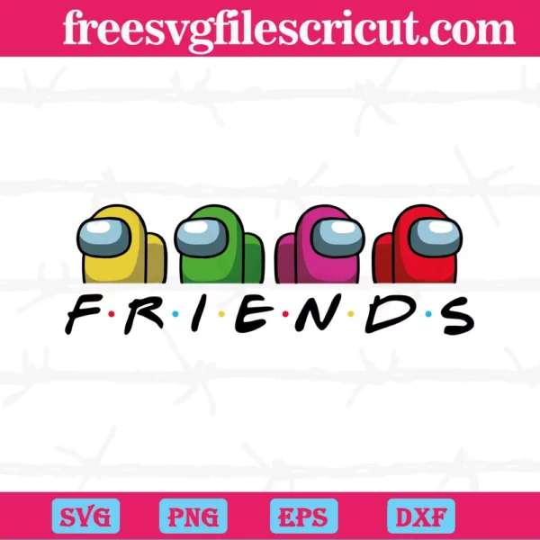 Among Us Friends, Svg Png Dxf Eps Digital Files