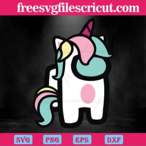 Among Us Unicorn, Svg File Formats Invert