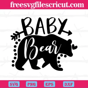 Baby Bear, Svg Png Dxf Eps Cricut Silhouette