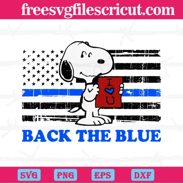 Back The Blue Snoopy, Scalable Vector Graphics