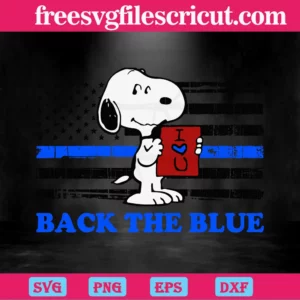 Back The Blue Snoopy, Scalable Vector Graphics Invert