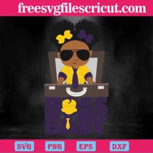 Boss Baby Girl Wear Sunglasses, Svg Png Dxf Eps Designs Download Invert
