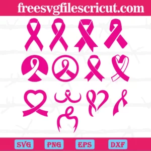 Breast Cancer Ribbon, Svg Bundle