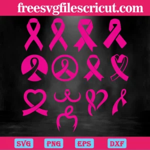 Breast Cancer Ribbon, Svg Bundle Invert