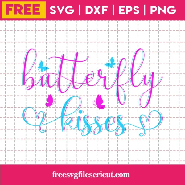 Butterfly Kisses, Free Commercial Use Svg Cut Files Invert