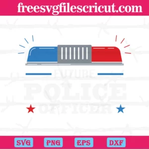 Future Police Officer, High-Quality Svg Files Invert