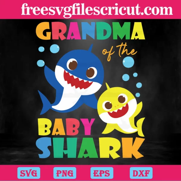 Grandma Of The Baby Shark, Svg Png Dxf Eps Cricut