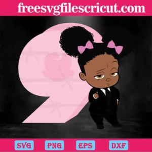 Happy Birthday Boss Baby Girl Nine Years Old, Svg Icons Invert