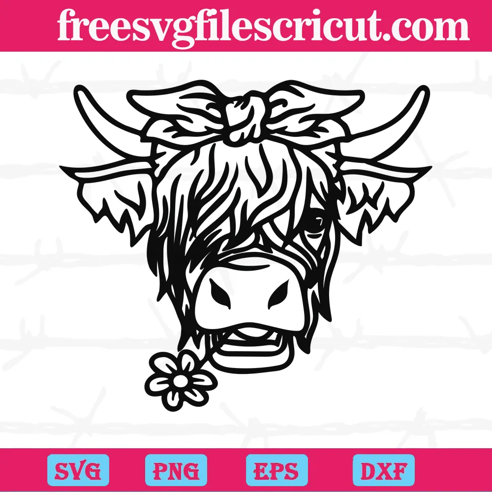 Highland Cow Bandana,Svg Cut Files - free svg files for cricut