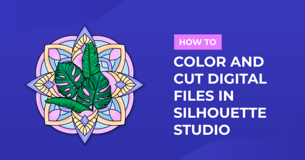 how to color and cut digital files in silhouette studio