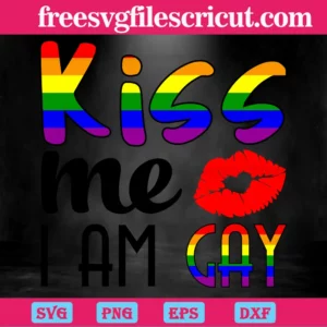 Kiss Me I Am Gay, Svg File Formats Invert