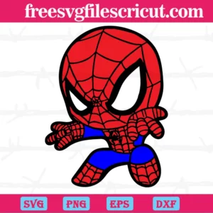 Little Spiderman Cartoon, Svg Png Dxf Eps Digital Files