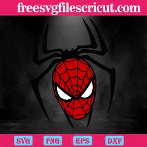 Marvel Spiderman Face, Svg Png Dxf Eps Cricut Invert