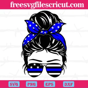 Messy Bun Police Life, Svg Designs