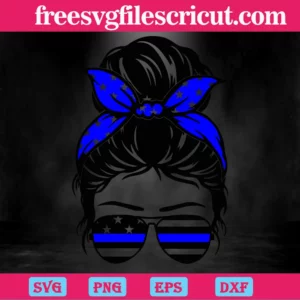 Messy Bun Police Life, Svg Designs Invert
