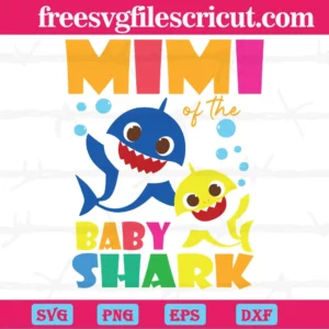 Mimi Of The Baby Shark, Laser Cut Svg Files Invert