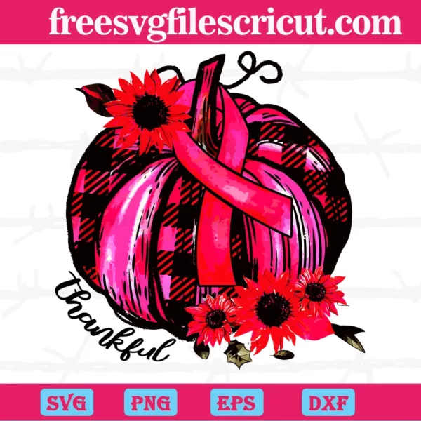 Pink Pumpkin Breast Cancer, Svg File Formats