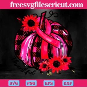 Pink Pumpkin Breast Cancer, Svg File Formats Invert