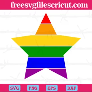 Pride Star Lgbt, Layered Svg Files