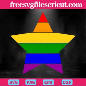 Pride Star Lgbt, Layered Svg Files Invert