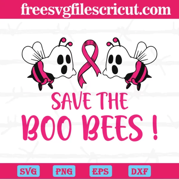 Save The Boo Bees Breast Cancer Awareness, Svg Png Dxf Eps Designs Download