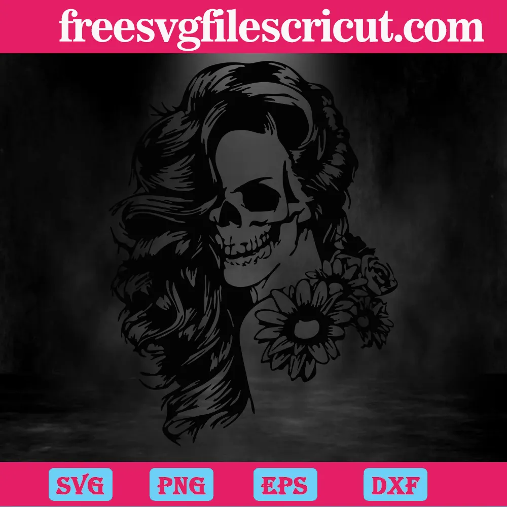 Woman Sugar Skull, Svg Png Dxf Eps Designs Download - free svg files for  cricut