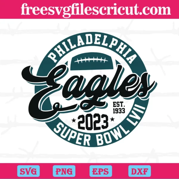 2023 Super Bowl Philadelphia Eagles, Svg Png Dxf Eps Designs Download