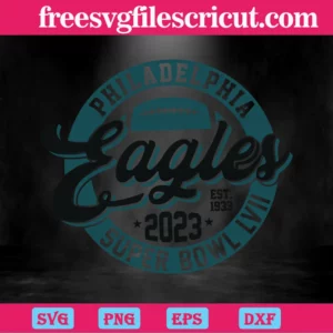 2023 Super Bowl Philadelphia Eagles, Svg Png Dxf Eps Designs Download Invert