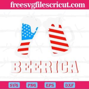 4Th Of July American Flag Beer, Svg Png Dxf Eps Digital Files Invert