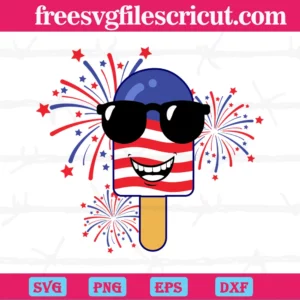 4Th Of July Ice Cream, Svg Png Dxf Eps Cricut Files