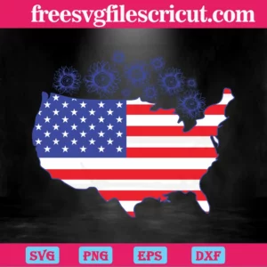 American Map 4Th Of July, The Best Digital Svg Designs For Cricut Invert